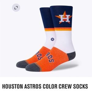 NWT Stance MLB Houston Astros "HOU Color" Crew Socks Size Large